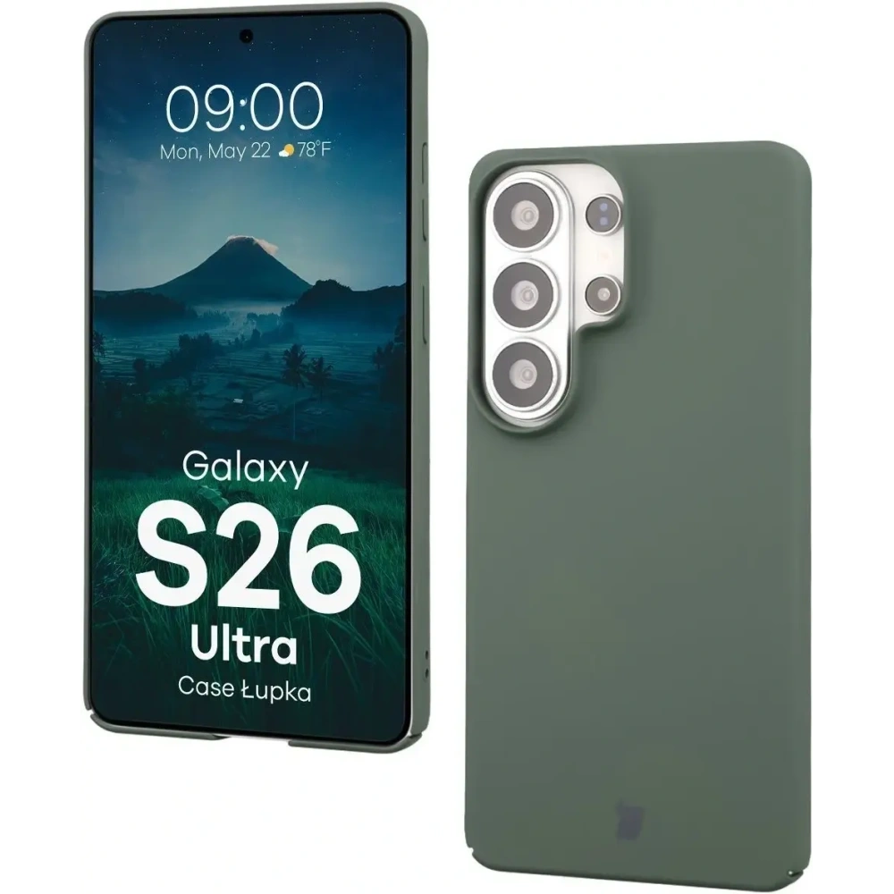 Etui Bizon Case Łupka do Samsung Galaxy S26 Ultra zielone