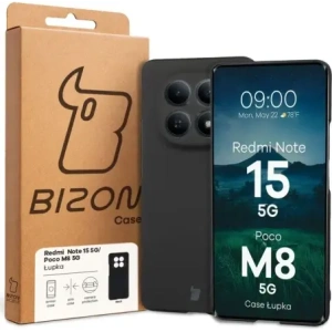Etui Bizon Case Łupka do Xiaomi Redmi Note 15 / POCO M8 5G czarne