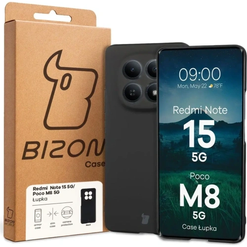 Etui Bizon Case Łupka do Xiaomi Redmi Note 15 / POCO M8 5G czarne