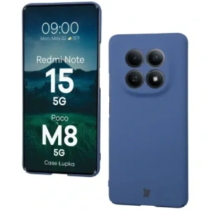 Etui Bizon Case Łupka do Xiaomi Redmi Note 15 / POCO M8 5G niebieskie