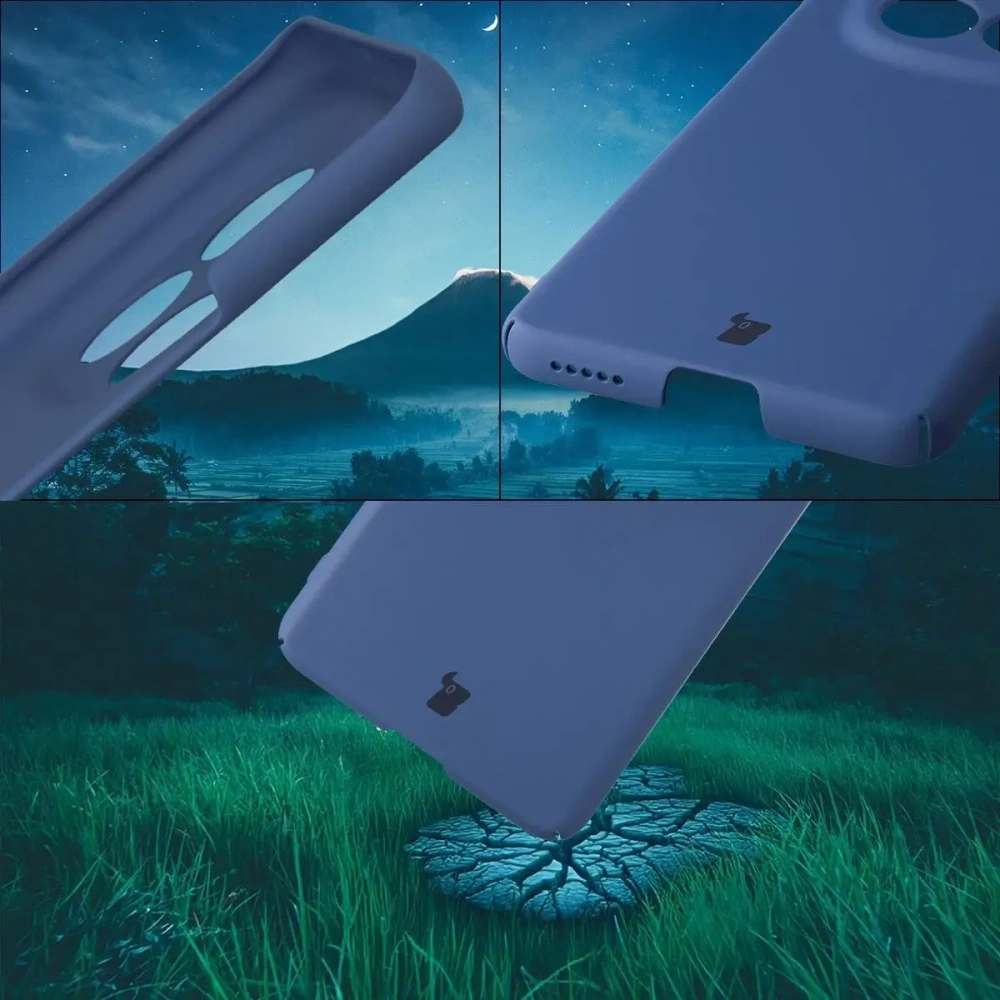 Etui Bizon Case Łupka do Xiaomi Redmi Note 15 / POCO M8 5G niebieskie