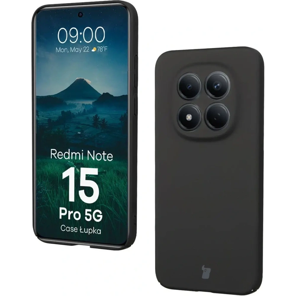 Etui Bizon Case Łupka do Xiaomi Redmi Note 15 Pro 5G czarne
