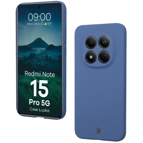 Etui Bizon Case Łupka do Xiaomi Redmi Note 15 Pro 5G niebieskie