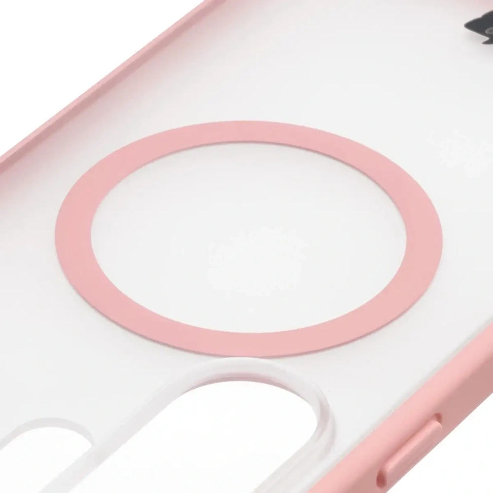 Etui z pierścieniem magnetycznym Bizon Case MatteO do Samsung Galaxy S26 Ultra przydymione-jasnoróżowe