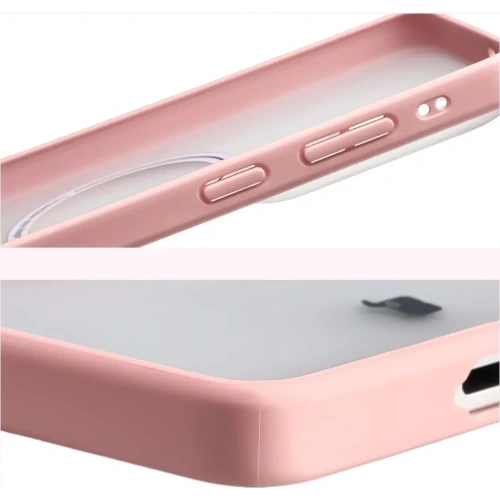 Etui z pierścieniem magnetycznym Bizon Case MatteO do Samsung Galaxy S26 Ultra przydymione-jasnoróżowe