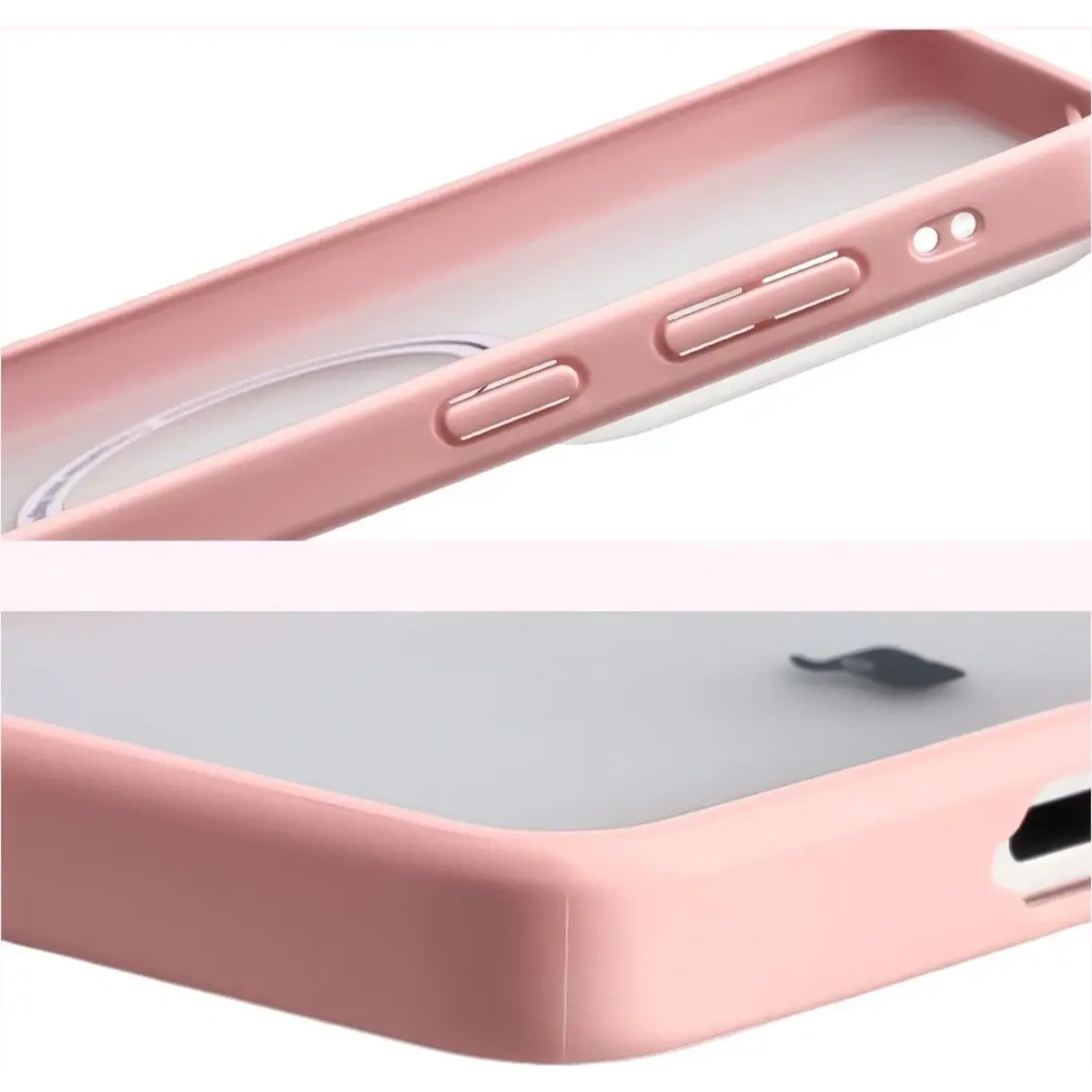 Etui z pierścieniem magnetycznym Bizon Case MatteO do Samsung Galaxy S26 Ultra przydymione-jasnoróżowe