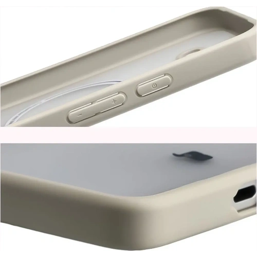 Etui z pierścieniem magnetycznym + szkło hartowane Bizon MatteO Pack do Samsung Galaxy S26 Ultra przydymione-beżowe