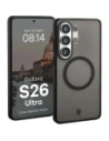 Etui z pierścieniem magnetycznym + szkło hartowane Bizon MatteO Pack do Samsung Galaxy S26 Ultra przydymione-czarne