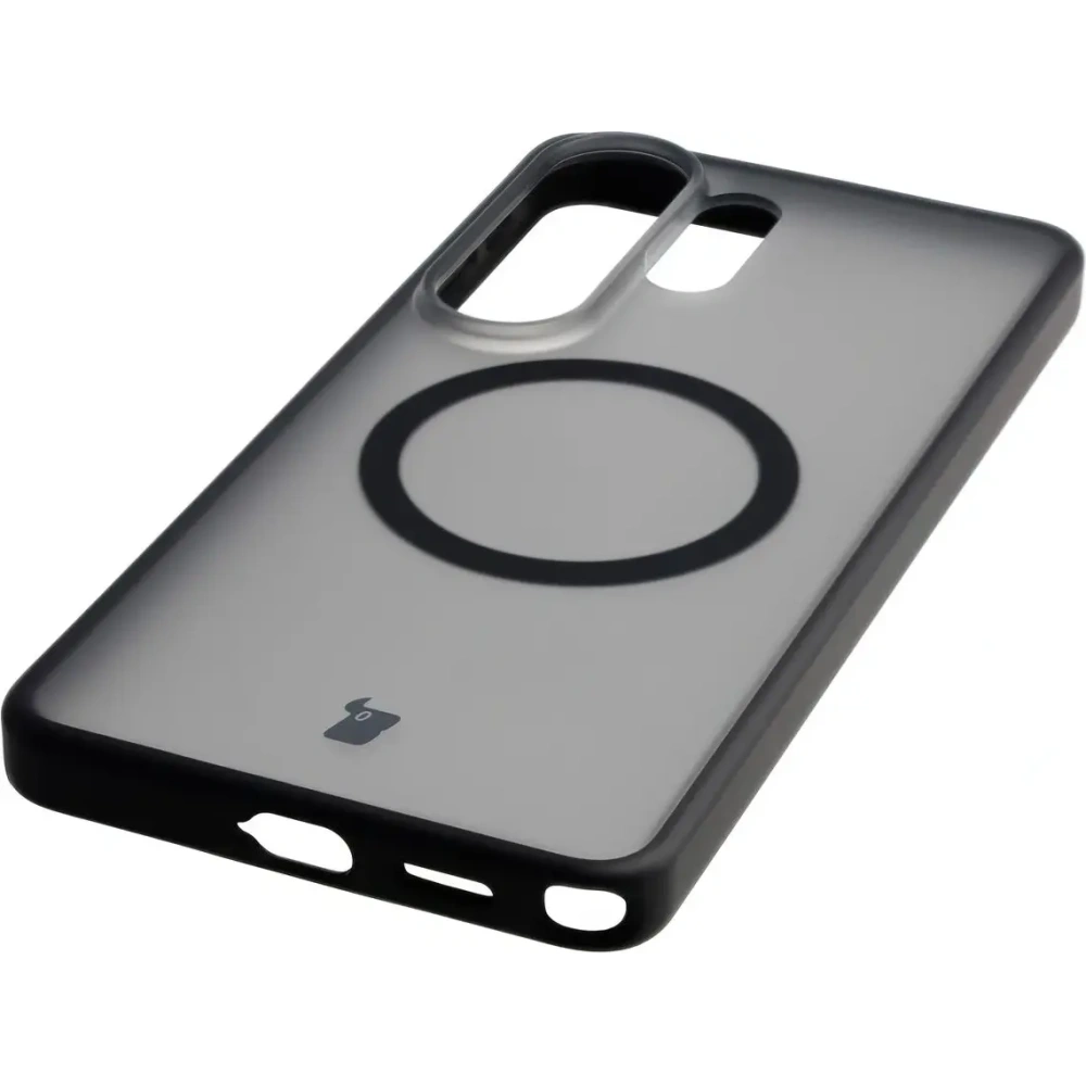 Etui z pierścieniem magnetycznym + szkło hartowane Bizon MatteO Pack do Samsung Galaxy S26 Ultra przydymione-czarne