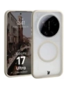 Etui z pierścieniem magnetycznym Bizon Case MatteO do Xiaomi 17 Ultra przydymione-beżowe