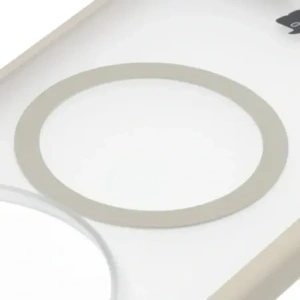 Etui z pierścieniem magnetycznym Bizon Case MatteO do Xiaomi 17 Ultra przydymione-beżowe