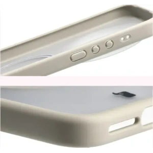 Etui z pierścieniem magnetycznym Bizon Case MatteO do Xiaomi 17 Ultra przydymione-beżowe