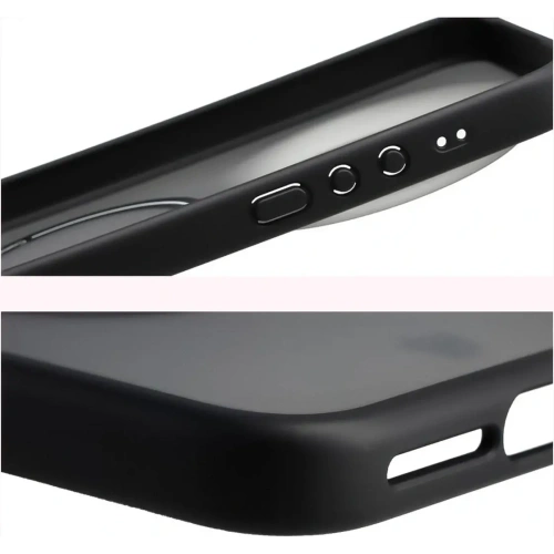 Etui z pierścieniem magnetycznym Bizon Case MatteO do Xiaomi 17 Ultra przydymione-czarne