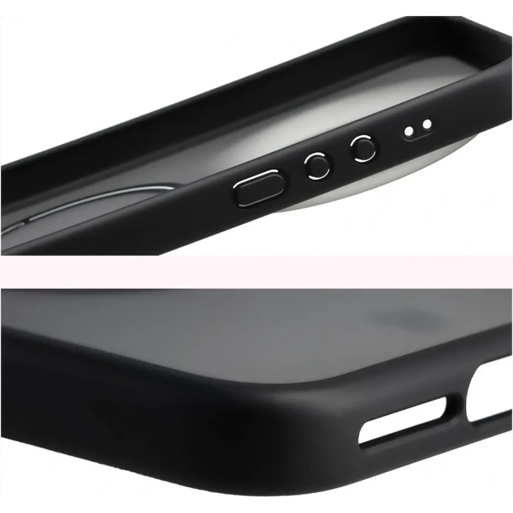 Etui z pierścieniem magnetycznym Bizon Case MatteO do Xiaomi 17 Ultra przydymione-czarne