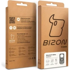 Etui z pierścieniem magnetycznym Bizon Case MatteO do Xiaomi 17 Ultra przydymione-czarne