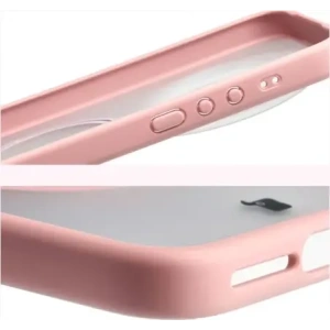 Etui z pierścieniem magnetycznym Bizon Case MatteO do Xiaomi 17 Ultra przydymione-jasnoróżowe