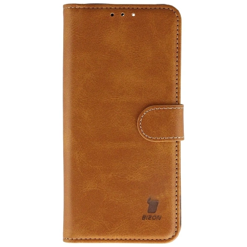 Etui z klapką Bizon Case Pocket do Oppo Reno 15 F / FS brązowe