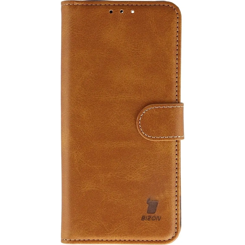 Etui z klapką Bizon Case Pocket do Oppo Reno 15 F / FS brązowe