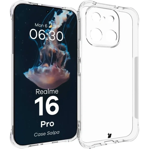 Elastyczne etui Bizon Case Salpa do Realme 16 Pro 5G przezroczyste