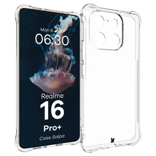 Elastyczne etui Bizon Case Salpa do Realme 16+ Plus 5G przezroczyste