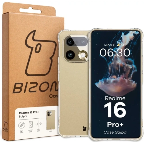 Elastyczne etui Bizon Case Salpa do Realme 16+ Plus 5G przezroczyste