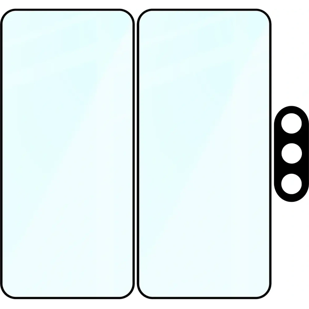 2x Szkło + szybka na aparat Bizon Edge Pack do Samsung Galaxy A37 5G