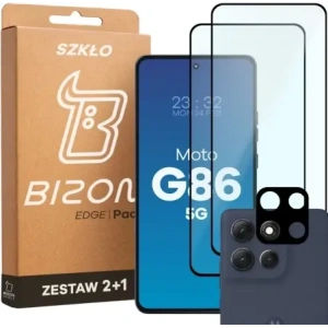 2x Szkło + szybka na aparat Bizon Edge Pack do Motorola Moto G86 5G