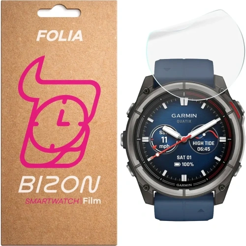 Folia hydrożelowa na ekran Bizon Glass Watch Hydrogel do Garmin Quatix 8 Pro 47mm