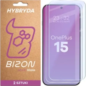 Elastyczne szkło hybrydowe Bizon Glass Mule Duo do OnePlus 15 [2 PACK]