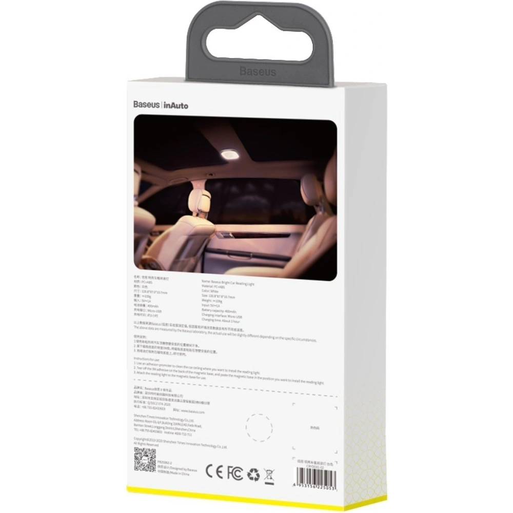 Lampka samochodowa Baseus Bright do czytania (Biała)