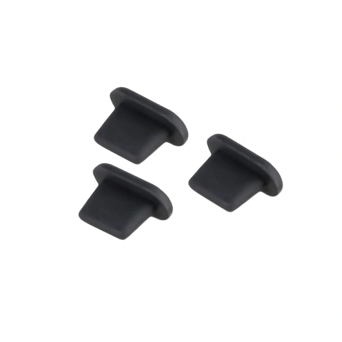 Zatyczka do portu ładowania Bizon Accessories Dust Plug dla urządzeń z portem typu Lightning, czarna [3 PACK]