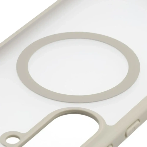 Etui z pierścieniem magnetycznym + szkło hartowane Bizon MatteO Pack do Samsung Galaxy A57 5G przydymione-beżowe