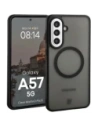 Etui z pierścieniem magnetycznym + szkło hartowane Bizon MatteO Pack do Samsung Galaxy A57 5G przydymione-czarne