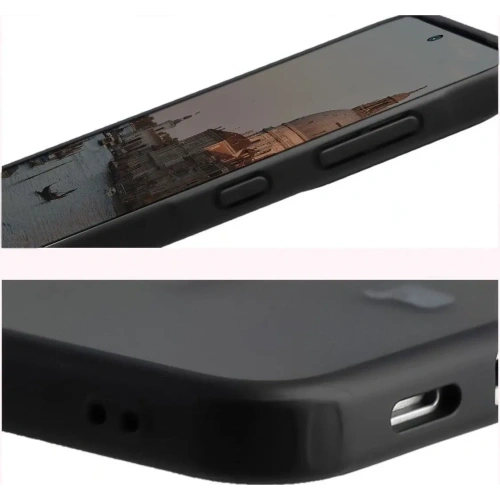 Etui z pierścieniem magnetycznym + szkło hartowane Bizon MatteO Pack do Samsung Galaxy A57 5G przydymione-czarne