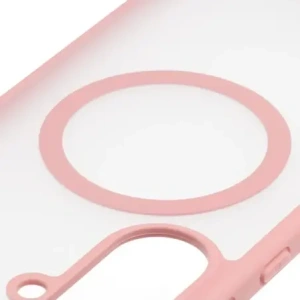 Etui z pierścieniem magnetycznym + szkło hartowane Bizon MatteO Pack do Samsung Galaxy A57 5G przydymione-jasnoróżowe