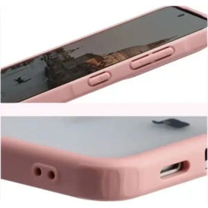 Etui z pierścieniem magnetycznym + szkło hartowane Bizon MatteO Pack do Samsung Galaxy A57 5G przydymione-jasnoróżowe