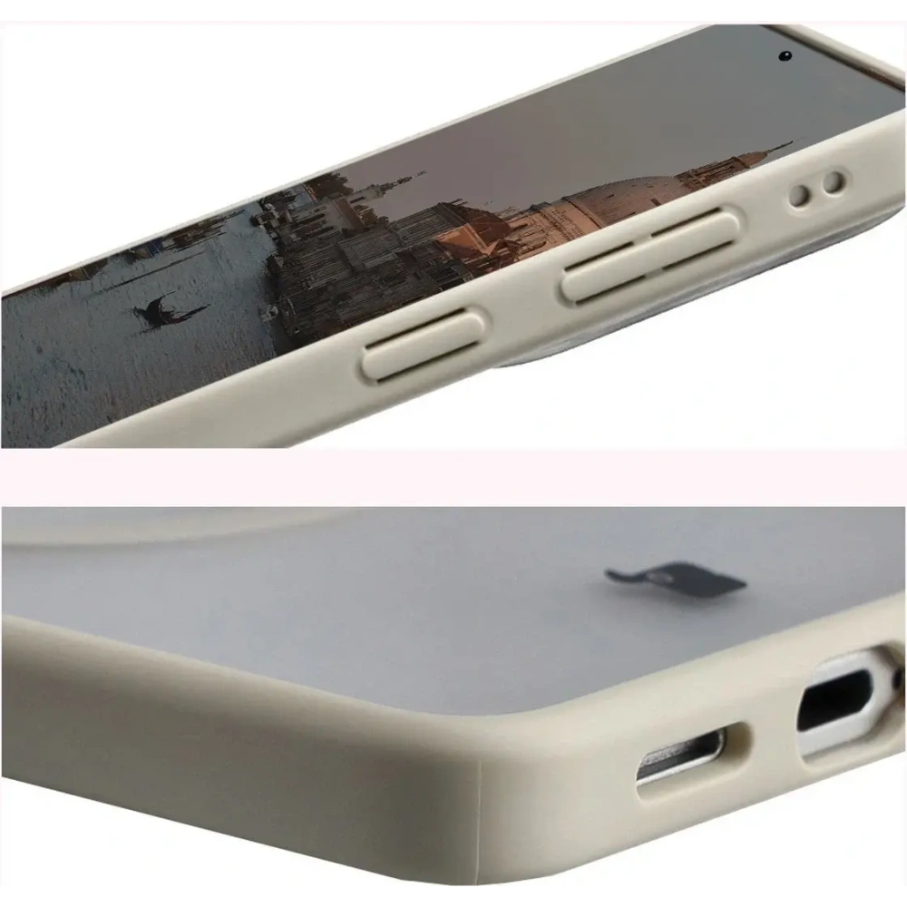 Etui z pierścieniem magnetycznym + szkło hartowane Bizon MatteO Pack do Samsung Galaxy S26 przydymione-beżowe