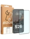 Etui z pierścieniem magnetycznym + szkło hartowane Bizon MatteO Pack do Samsung Galaxy S26 przydymione-beżowe