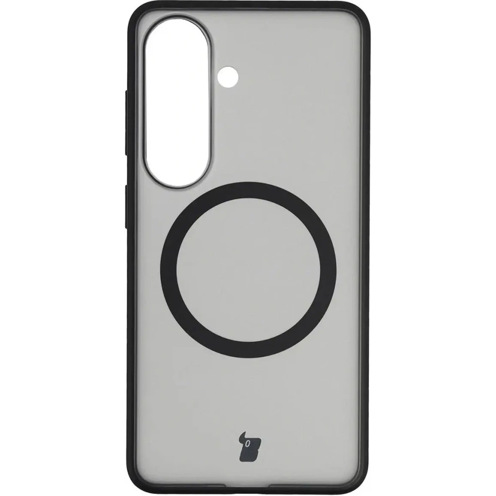 Etui z pierścieniem magnetycznym + szkło hartowane Bizon MatteO Pack do Samsung Galaxy S26 przydymione-czarne