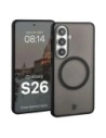 Etui z pierścieniem magnetycznym + szkło hartowane Bizon MatteO Pack do Samsung Galaxy S26 przydymione-czarne