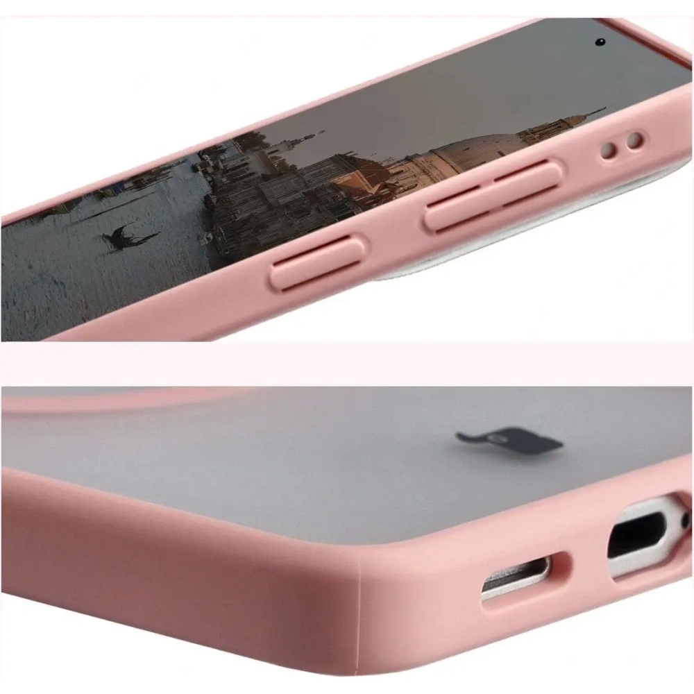 Etui z pierścieniem magnetycznym + szkło hartowane Bizon MatteO Pack do Samsung Galaxy S26 przydymione-jasnoróżowe