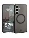 Etui z pierścieniem magnetycznym + szkło hartowane Bizon MatteO Pack do Samsung Galaxy S26+ Plus przydymione-czarne