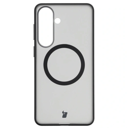 Etui z pierścieniem magnetycznym + szkło hartowane Bizon MatteO Pack do Samsung Galaxy S26+ Plus przydymione-czarne