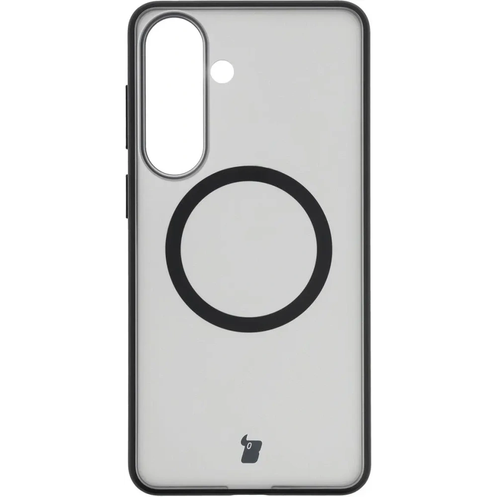 Etui z pierścieniem magnetycznym + szkło hartowane Bizon MatteO Pack do Samsung Galaxy S26+ Plus przydymione-czarne