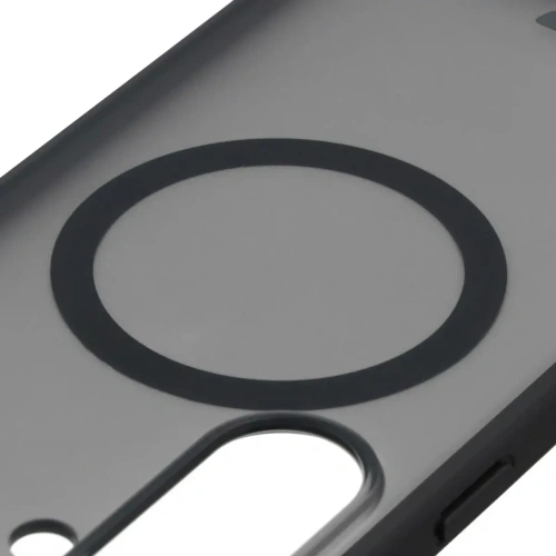 Etui z pierścieniem magnetycznym + szkło hartowane Bizon MatteO Pack do Samsung Galaxy S26+ Plus przydymione-czarne