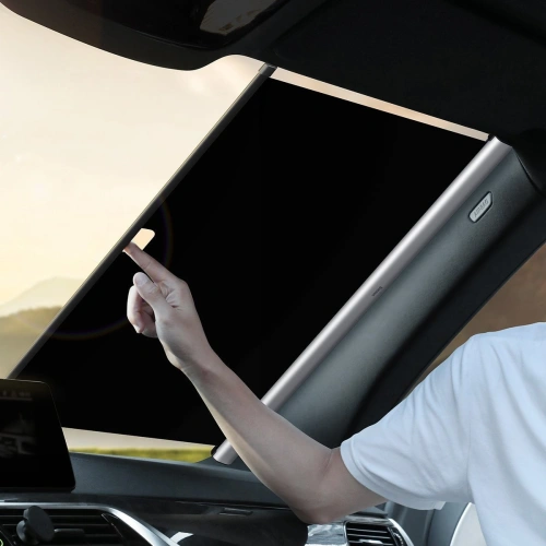 Buy Baseus Auto Close sunscreen for car windscreen, up to 58cm (silver) - BSU1690SLV - {ean13} - Home Screen Store Europe