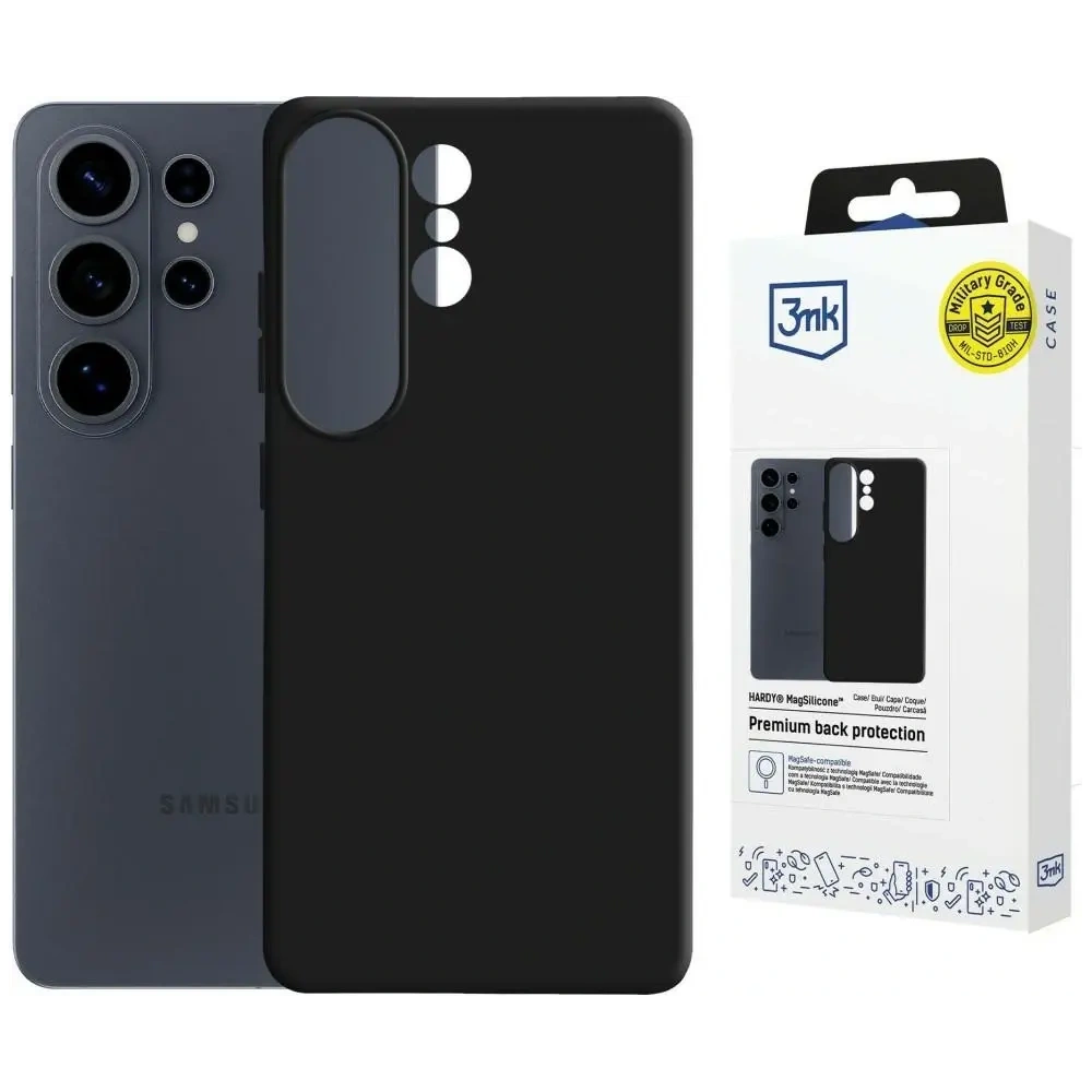 Etui 3MK Hardy MagSilicone do Samsung Galaxy S26 Ultra Czarny