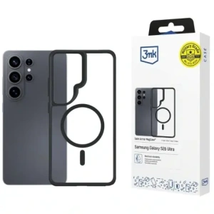 Etui 3MK Satin Armor MagCase do Samsung Galaxy S26 Ultra przezroczysto-czarne