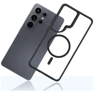 Etui 3MK Satin Armor MagCase do Samsung Galaxy S26 Ultra przezroczysto-czarne