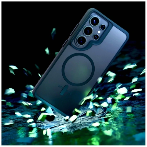 Etui 3MK Satin Armor MagCase do Samsung Galaxy S26 Ultra przezroczysto-czarne